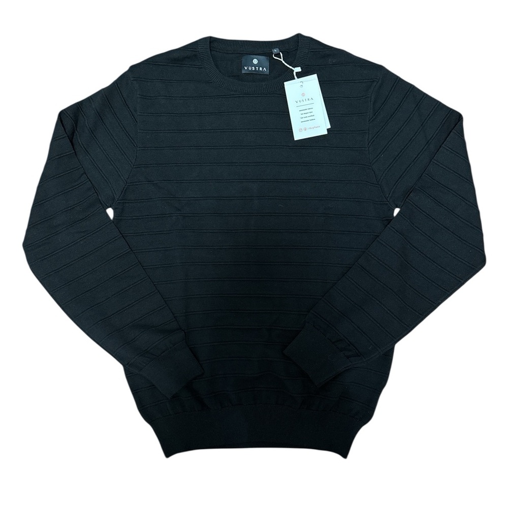 VUSTRA Men's Black Crewneck Sweater Size: Large NWT